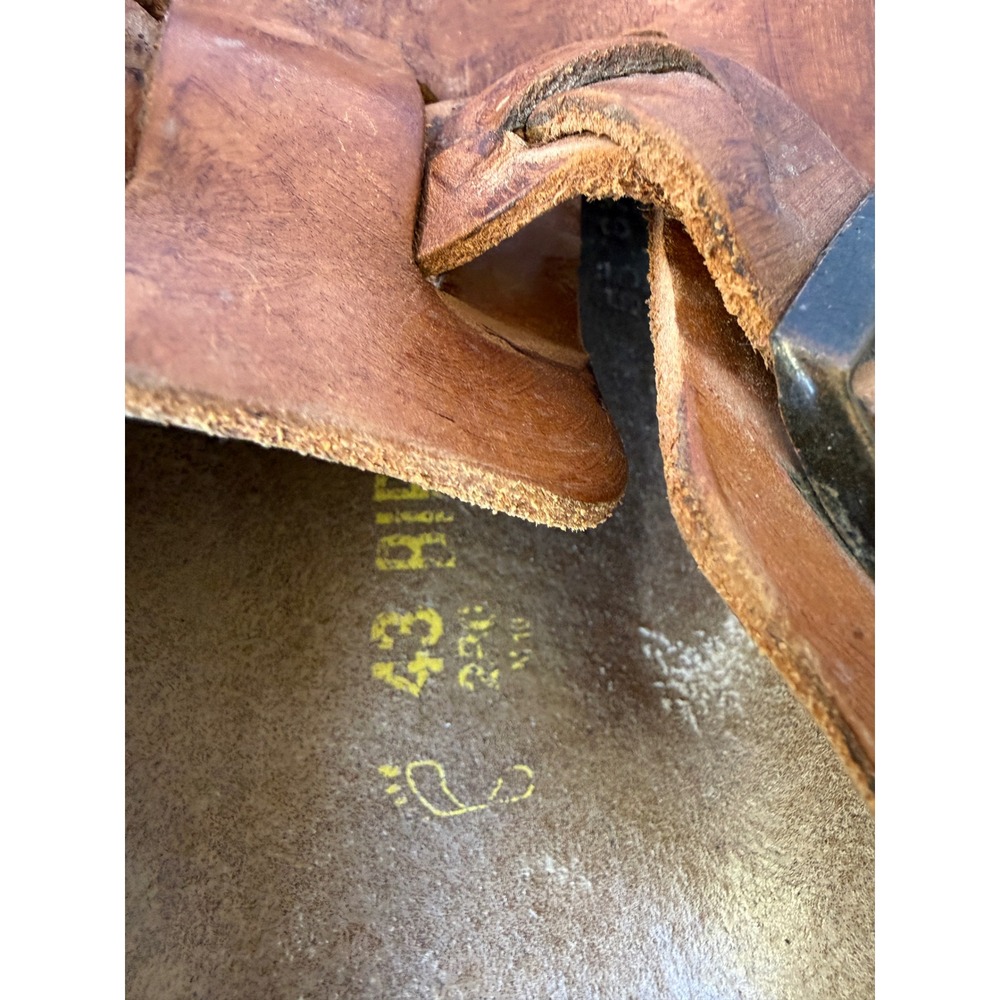 Birkenstock Boston Western Brown Leather Embroidered Clogs Womens 43 - Picture 4 of 7